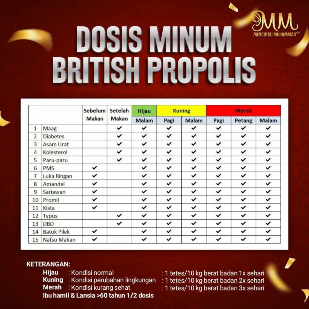 cara minum british propolis sebelum atau sesudah makan